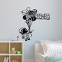 Wallity Astronaut 4 Escultura de Pared de Metal Negra
